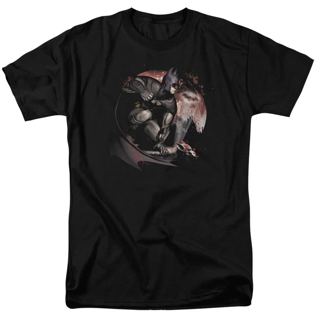 Batman Arkham City Blood Moon Mens T Shirt Black