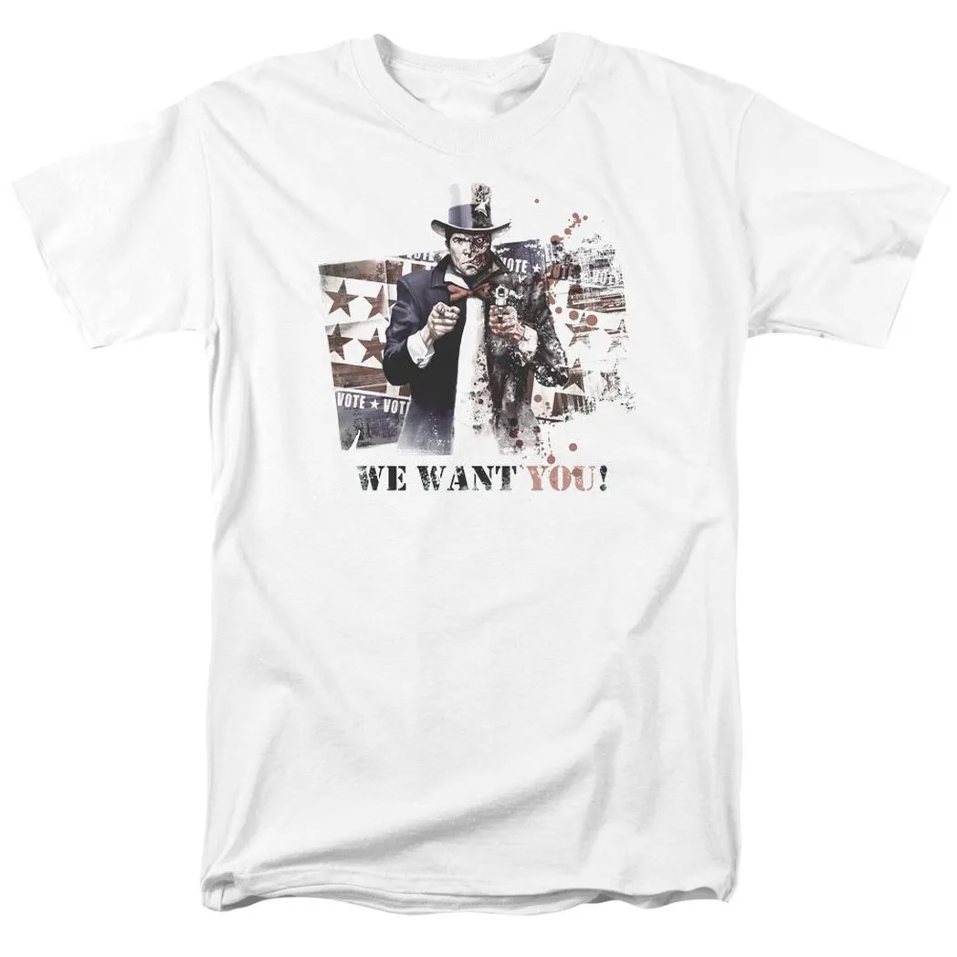 Batman Arkham City We Want You Mens T Shirt White