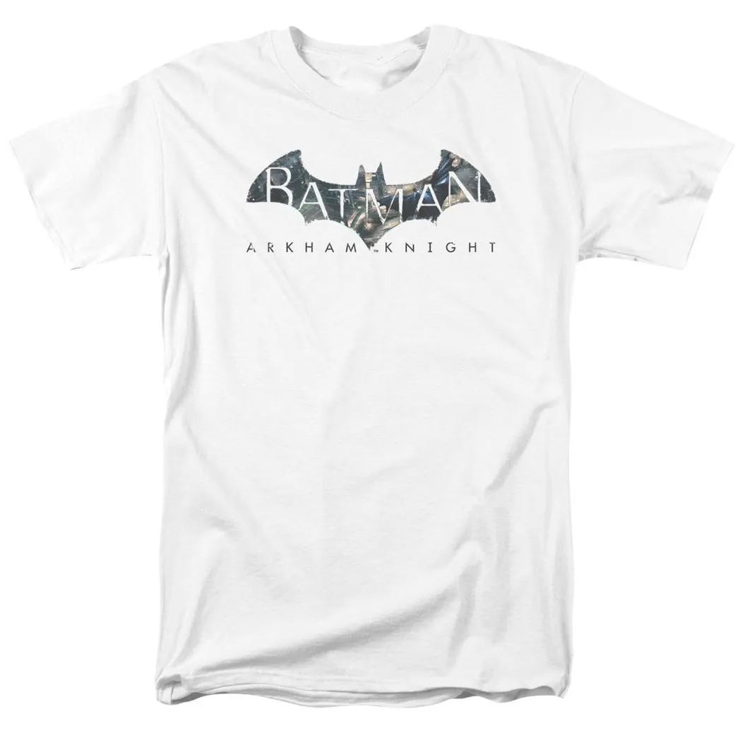 Batman Arkham Knight Descending Logo Mens T Shirt White