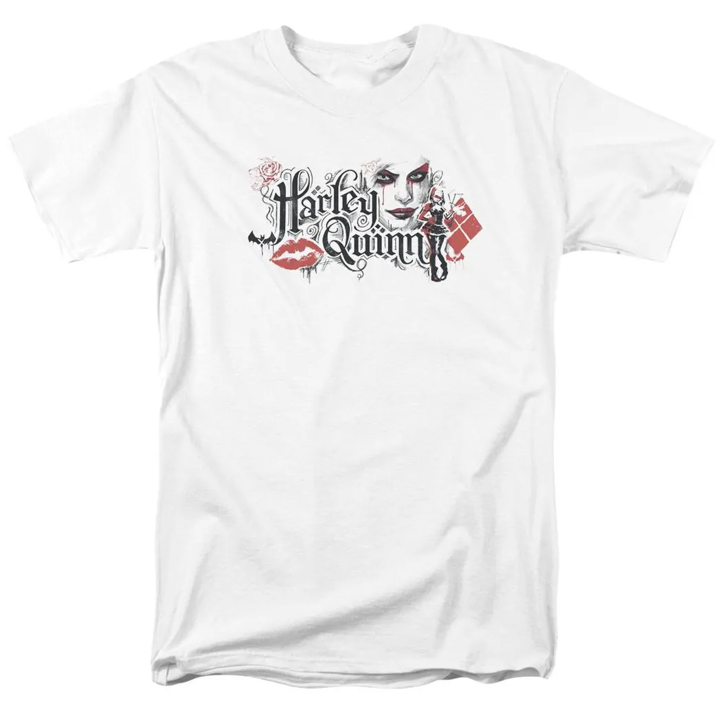 Batman Arkham Knight Lips Mens T Shirt White