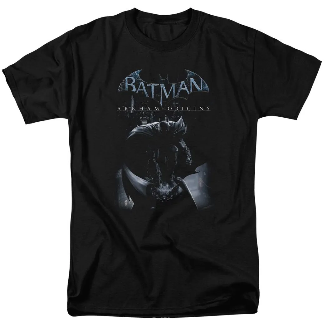 Batman Arkham Origins Perched Cat Mens T Shirt Black