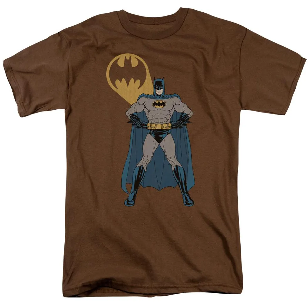 Batman Arms Akimbo Bats Mens T Shirt Coffee