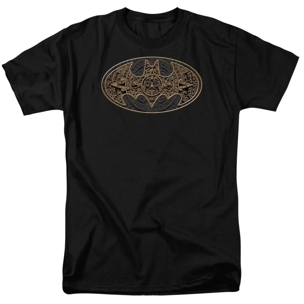 Batman Aztec Bat Logo Mens T Shirt Black