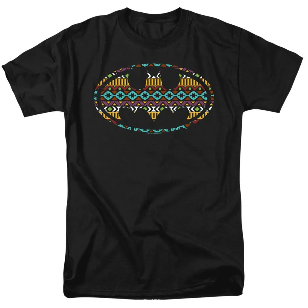 Batman Aztec Fill Mens T Shirt Black