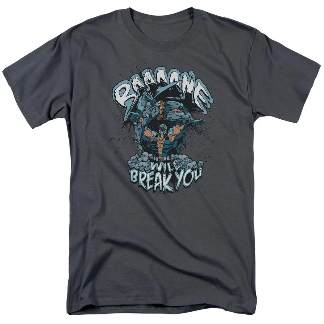 Batman Bane Will Break You Mens T Shirt Charcoal