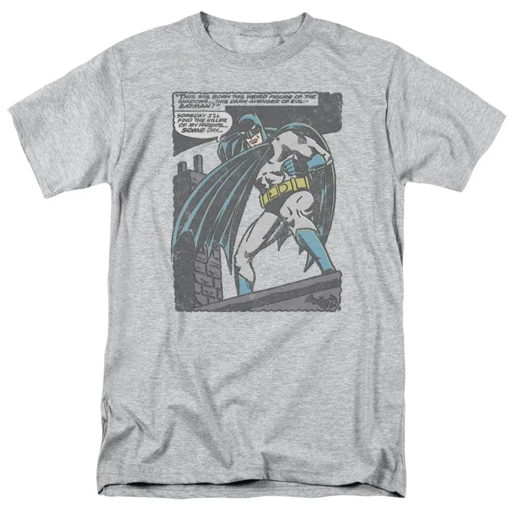 Batman Bat Origins Mens T Shirt Athletic Heather