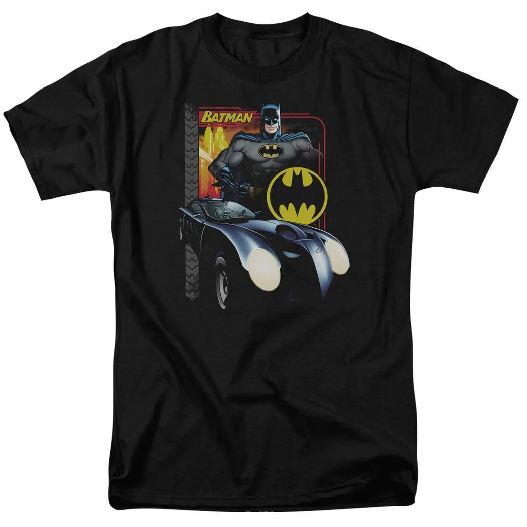 Batman Bat Racing Mens T Shirt Black