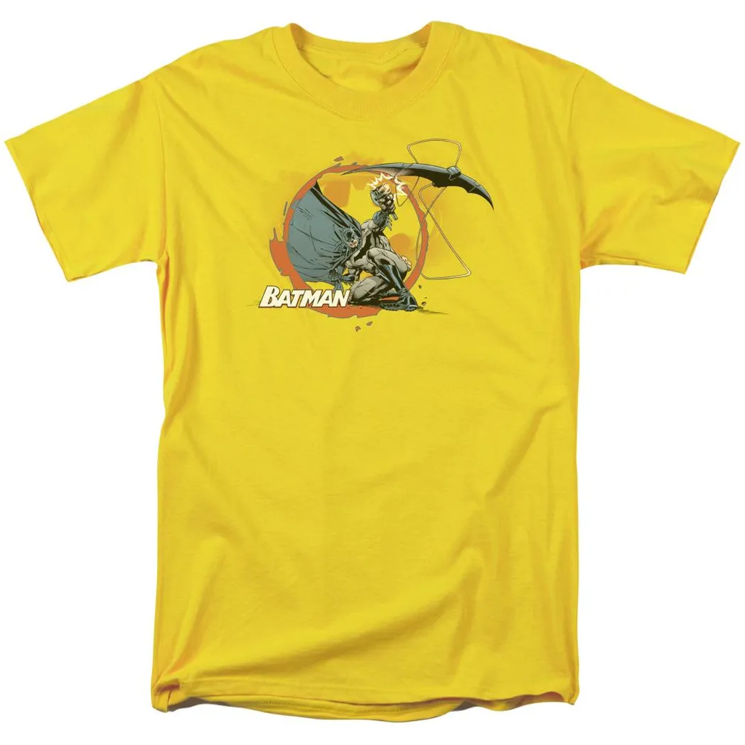 Batman Batarang Shot Mens T Shirt Yellow