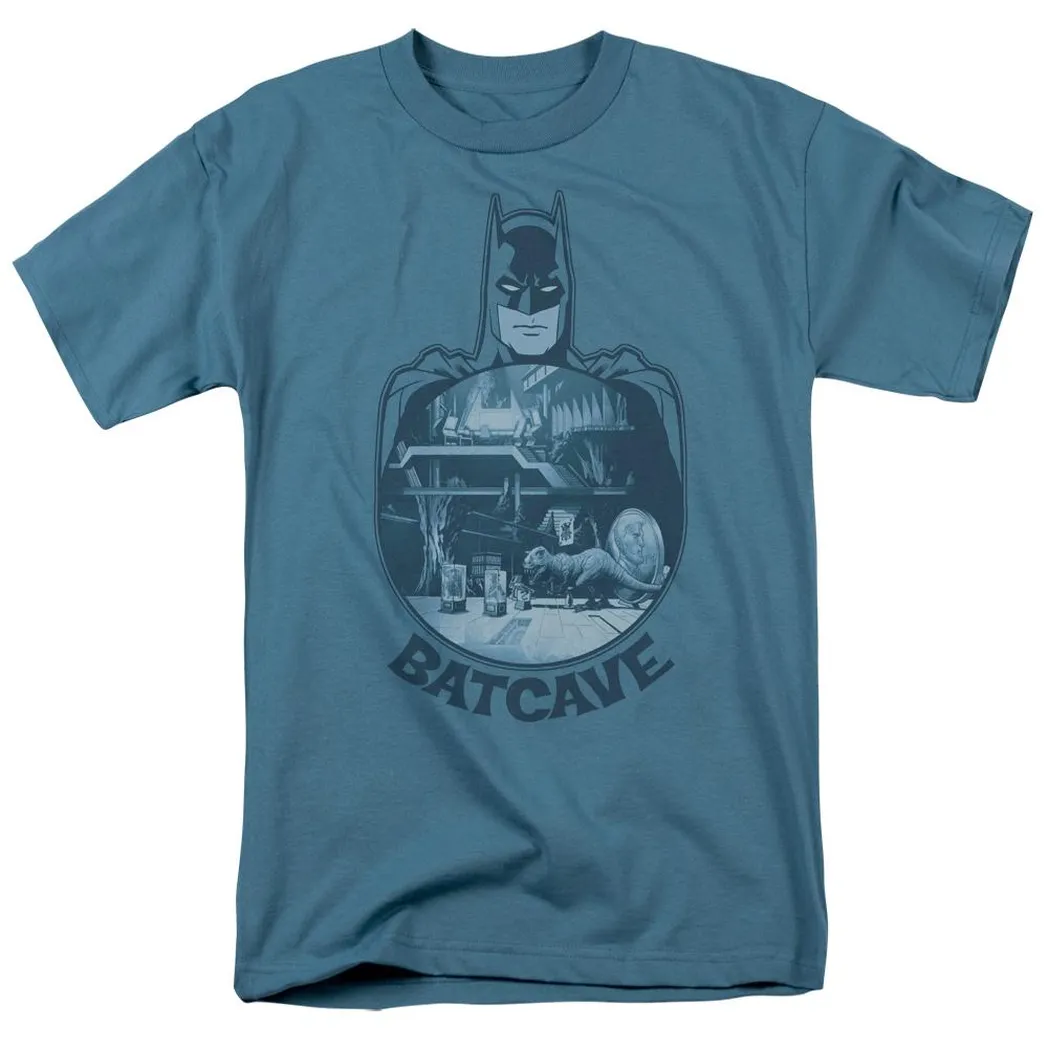 Batman Batcave Mens T Shirt Slate