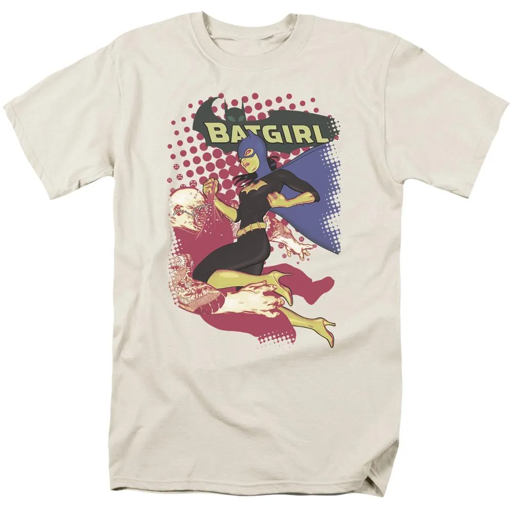 Batman Batgirl Crunch Mens T Shirt Cream