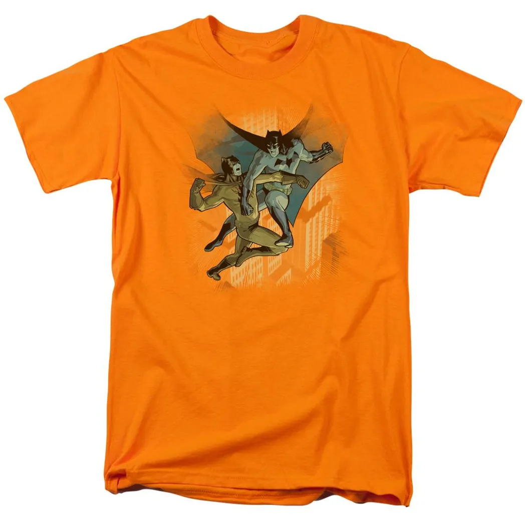 Batman Batman Vs Catman Mens T Shirt Orange