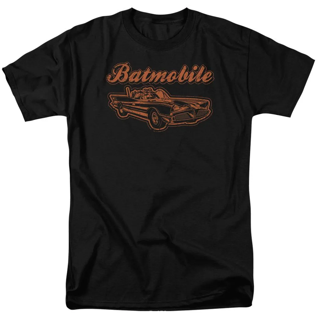 Batman Batmobile Mens T Shirt Black