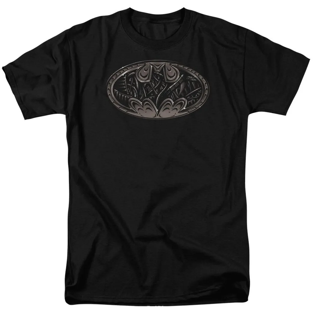 Batman Bio Mech Bat Shield Mens T Shirt Black