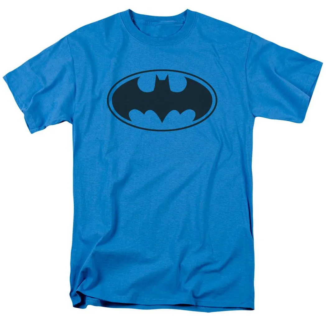 Batman Black Bat Mens T Shirt Turquoise