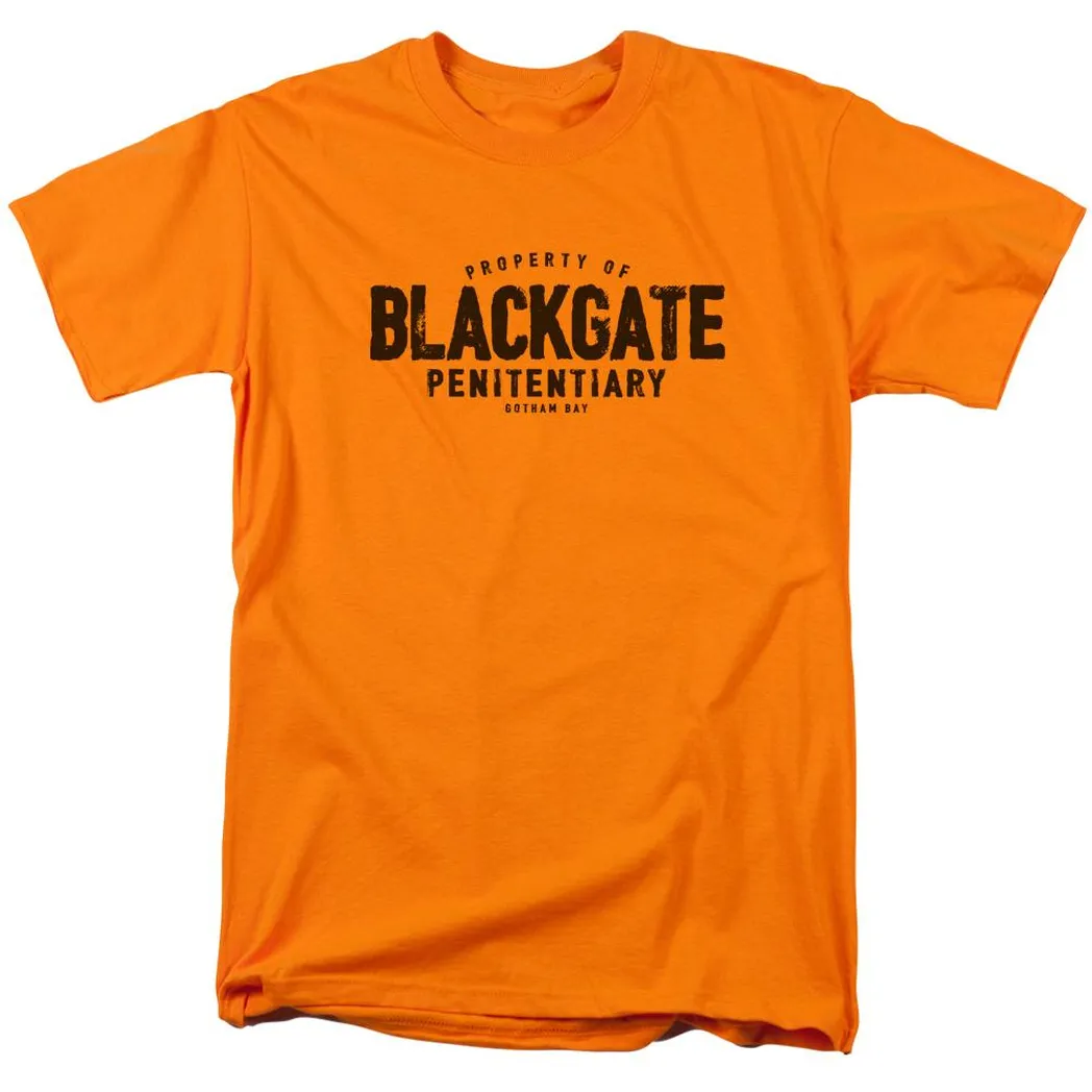 Batman Blackgate Mens T Shirt Orange