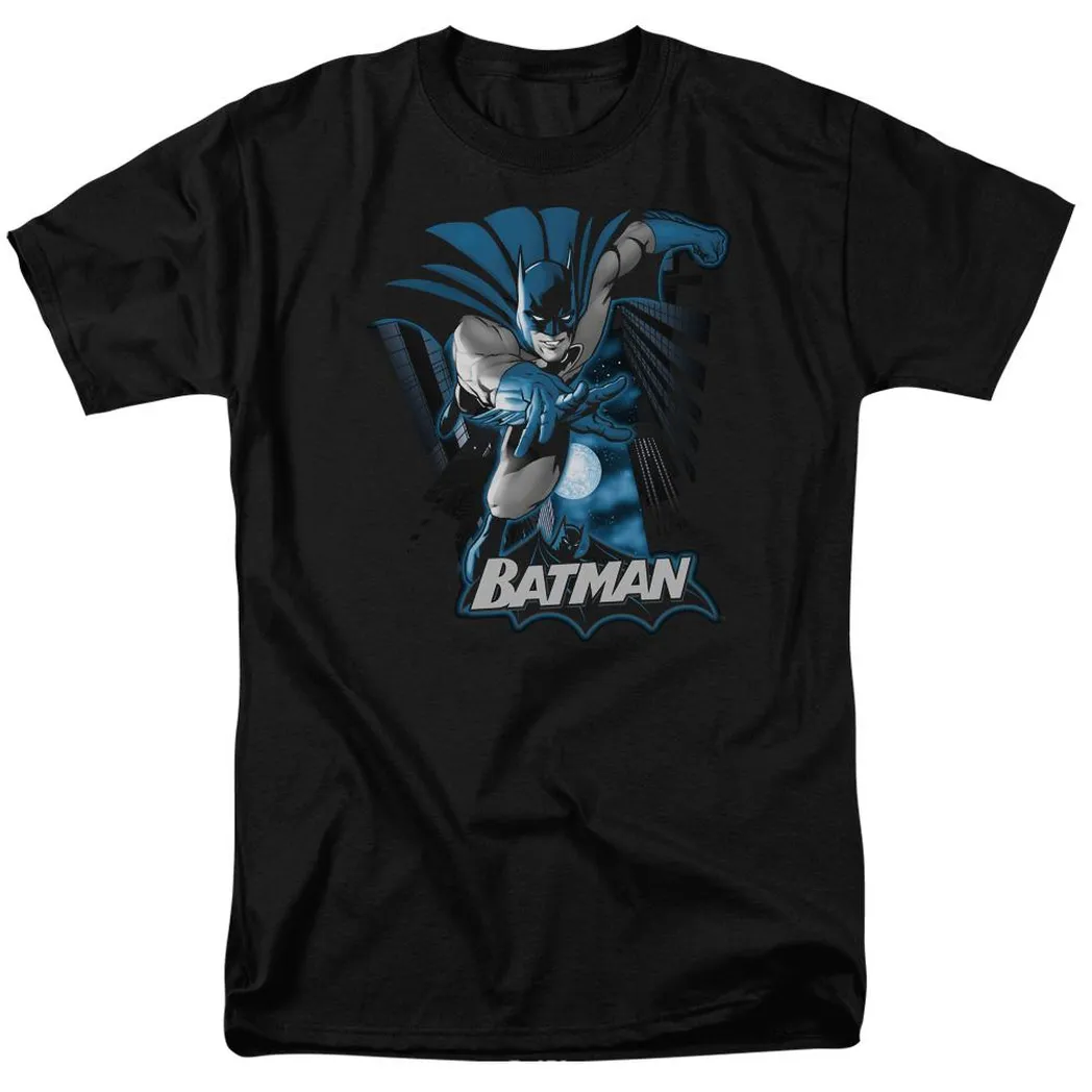 Batman Blue & Gray Mens T Shirt Black