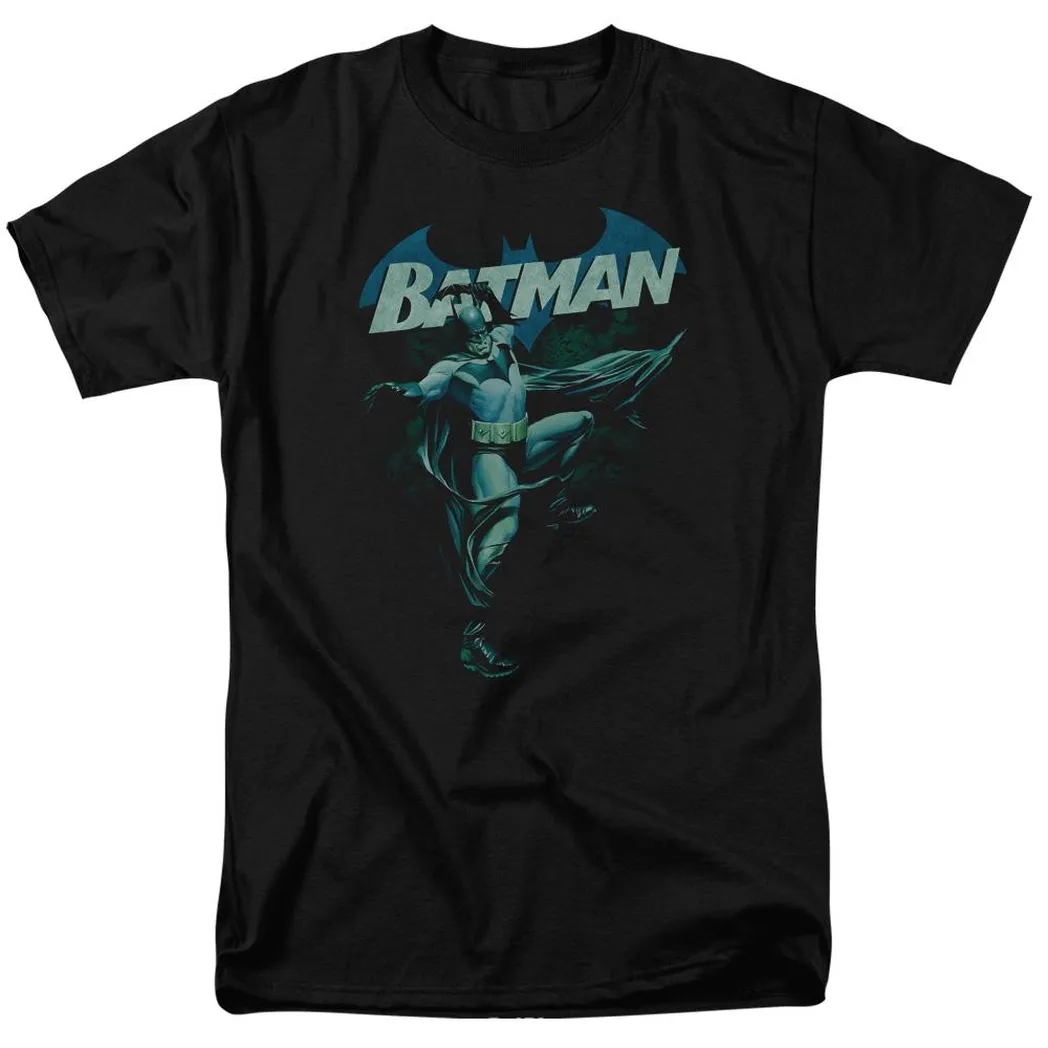 Batman Blue Bat Mens T Shirt Black