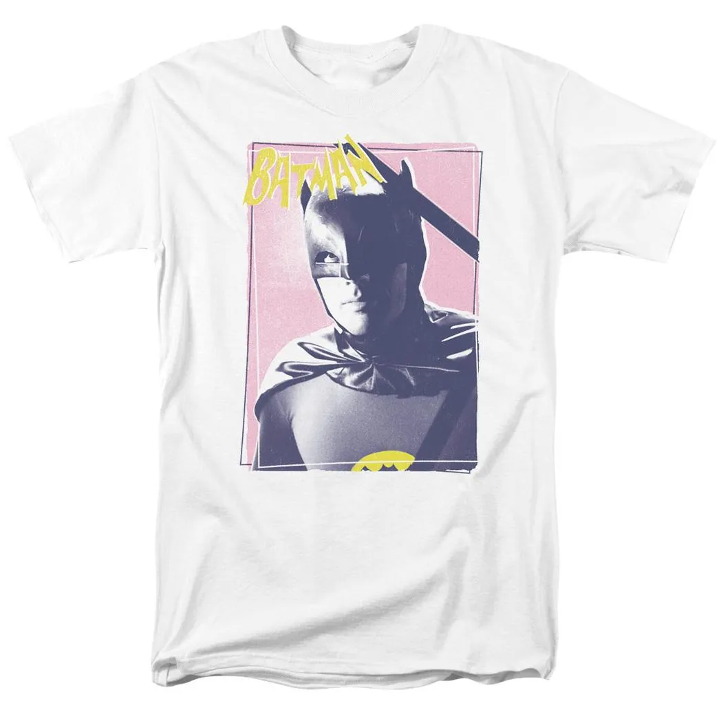 Batman Classic TV Wayne 80s Mens T Shirt White