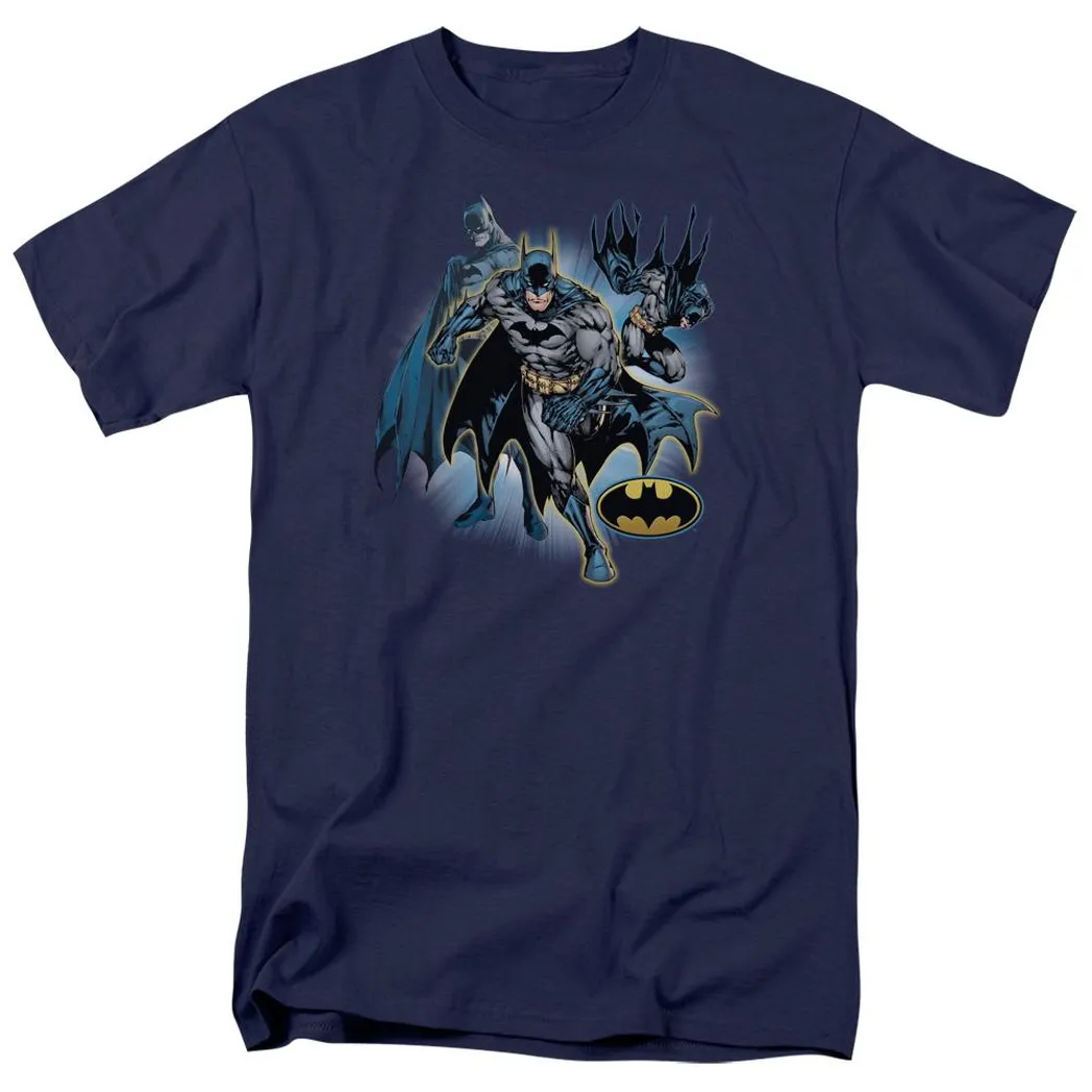 Batman Collage Mens T Shirt Navy Blue