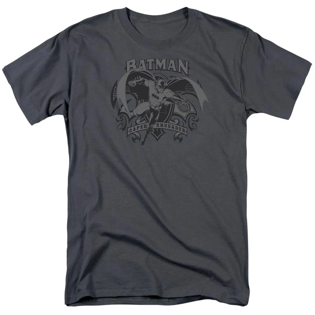 Batman Crusade Mens T Shirt Charcoal