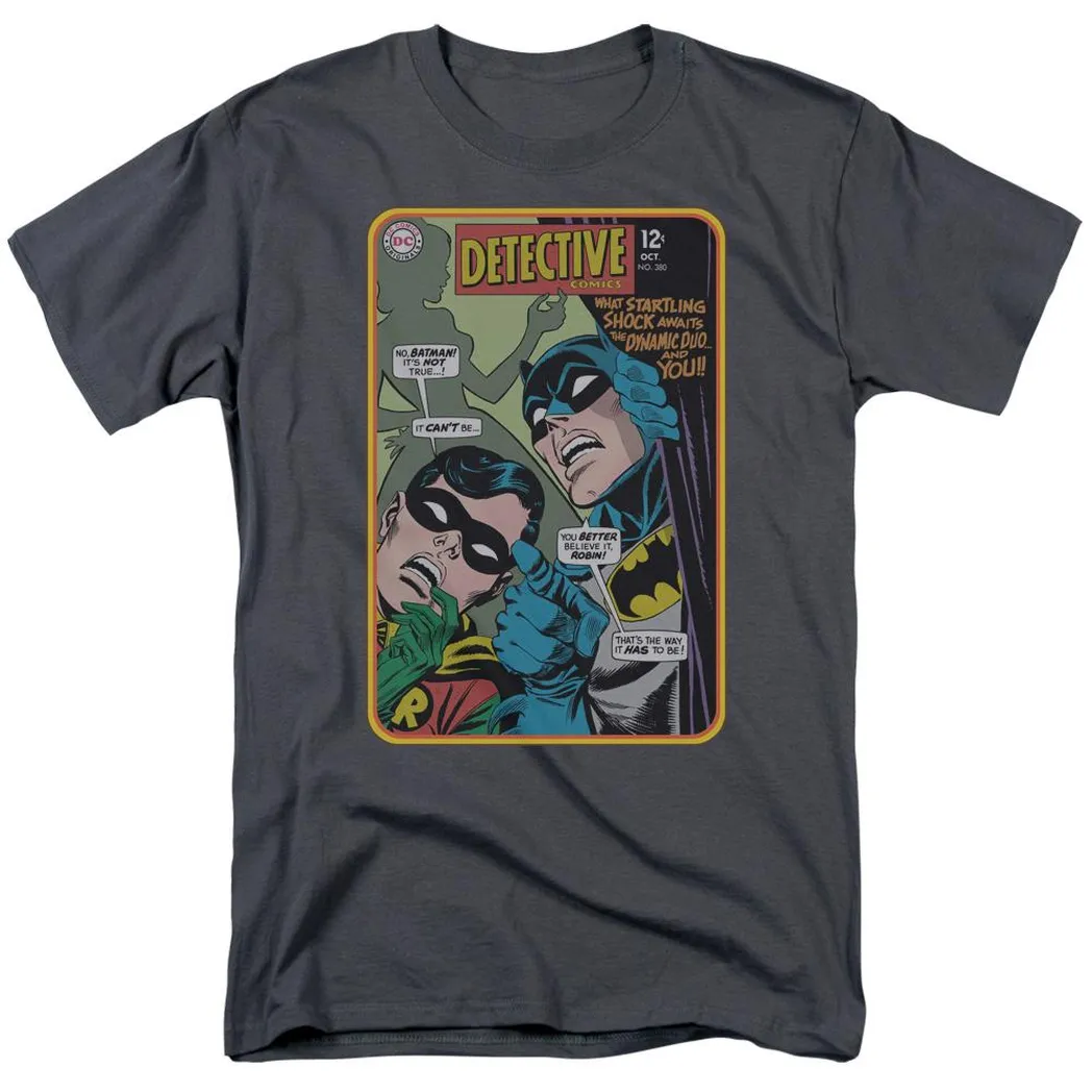 Batman Detective #380 Mens T Shirt Charcoal