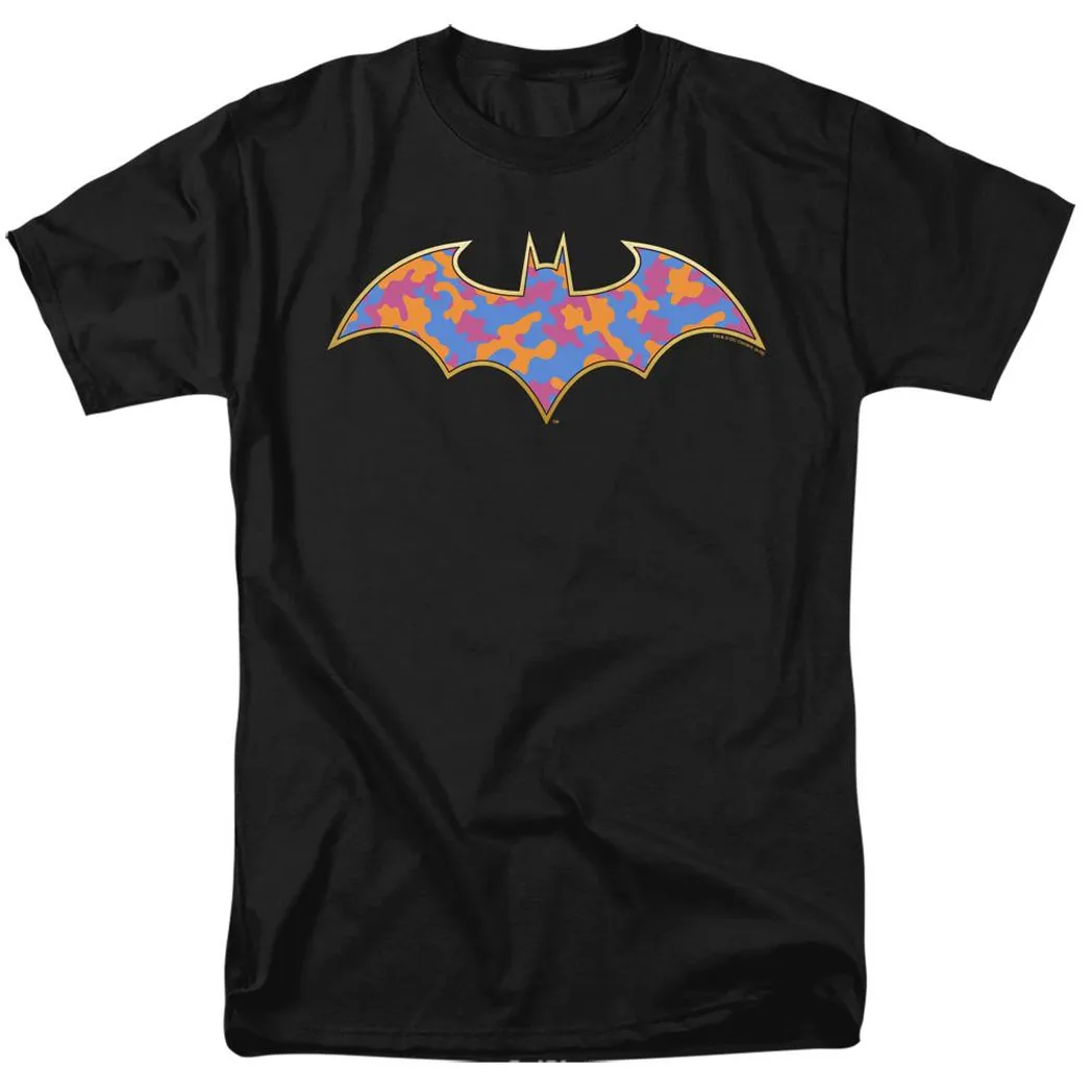 Batman Gold Camo Mens T Shirt Black