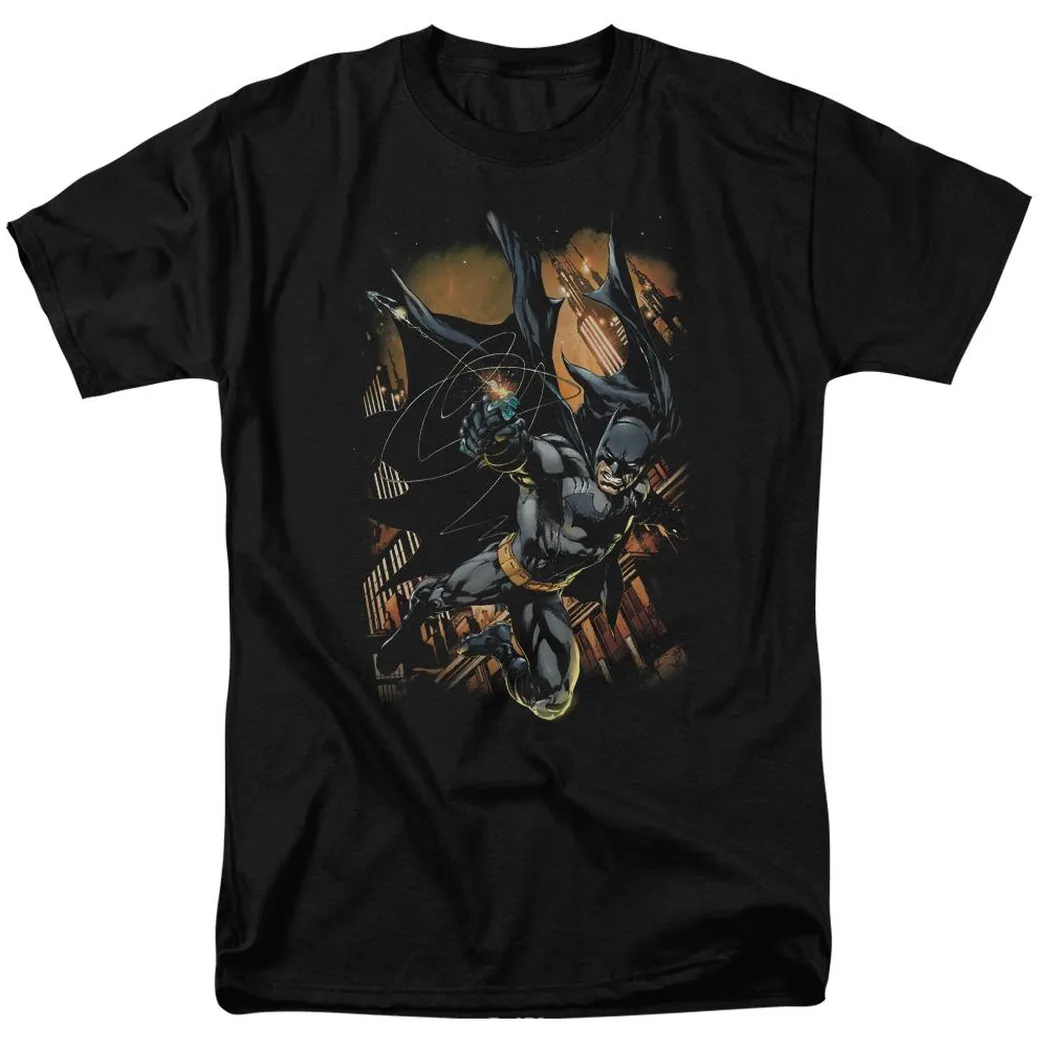 Batman Grapple Fire Mens T Shirt Black