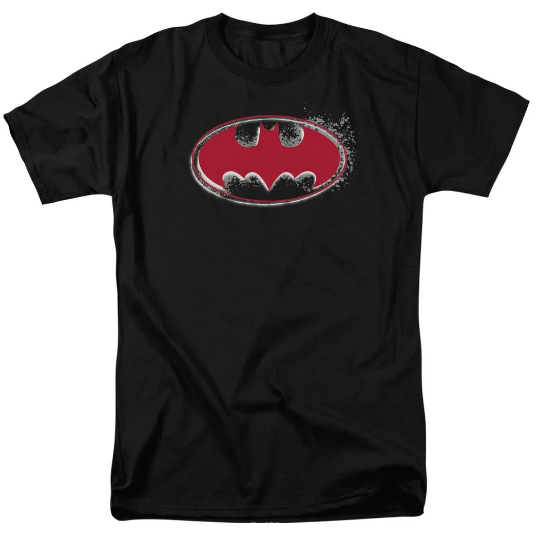 Batman Hardcore Noir Bat Logo Mens T Shirt Black