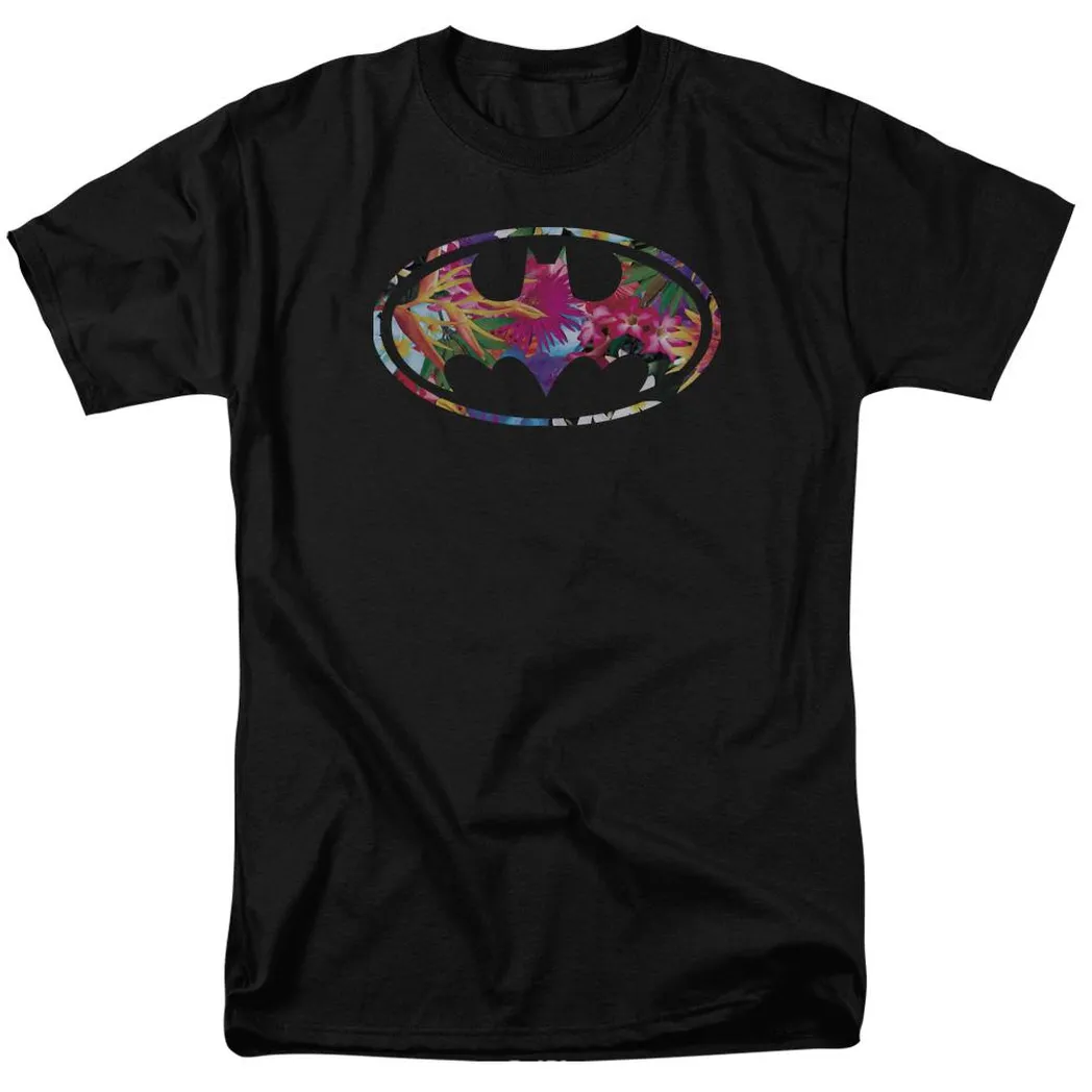 Batman Hawaiian Shield Mens T Shirt Black