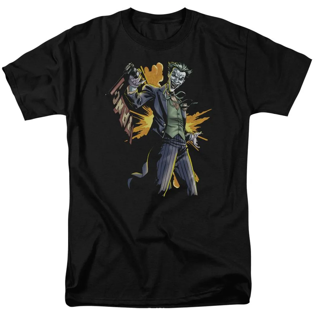 Batman Joker Bang Mens T Shirt Black