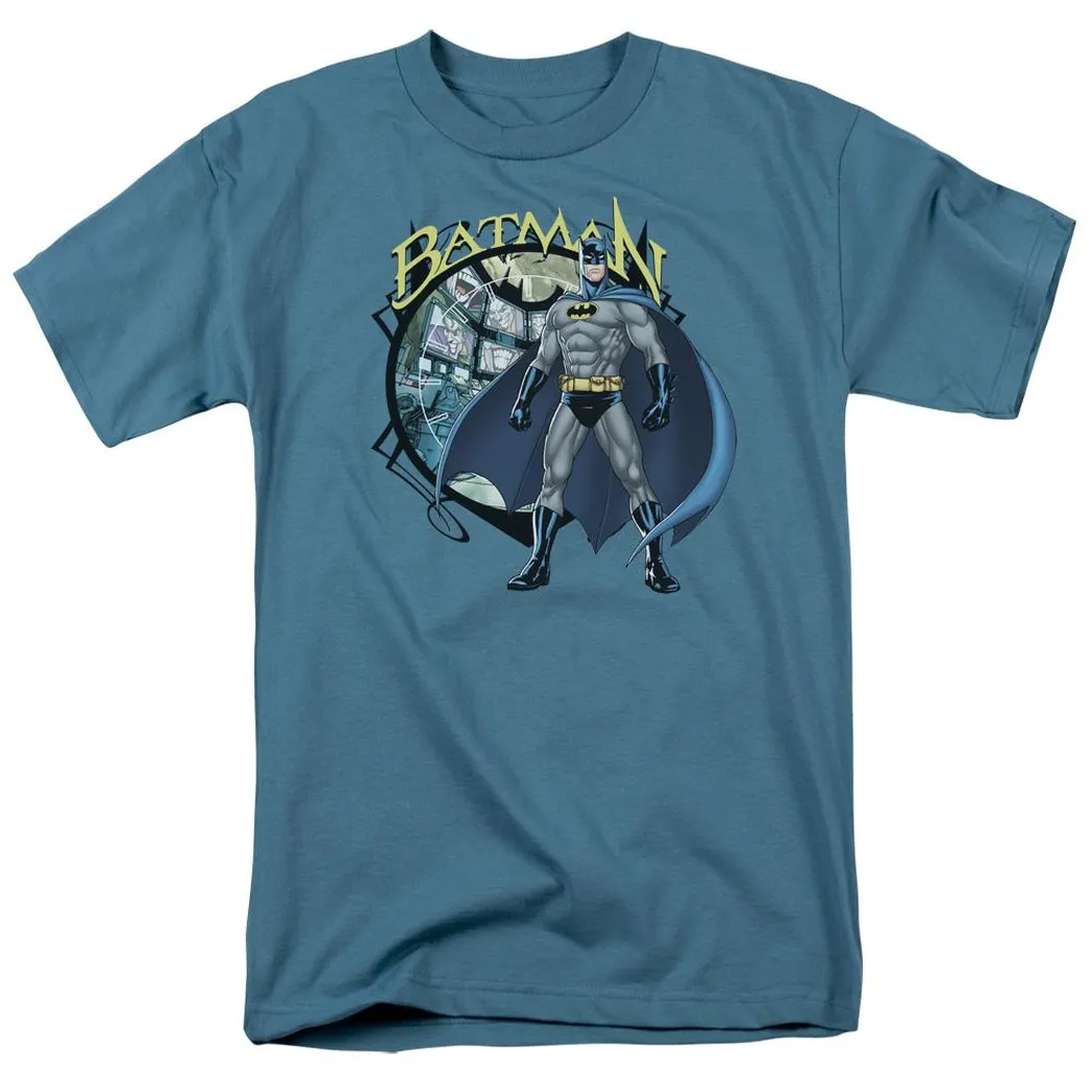 Batman Joker Case Files Mens T Shirt Slate