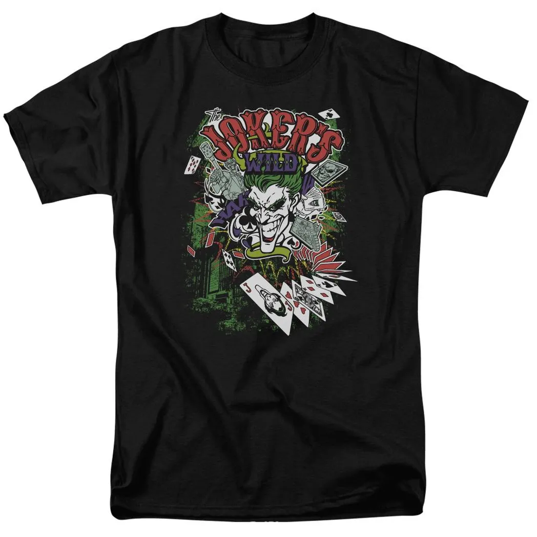 Batman Jokers Wild Mens T Shirt Black