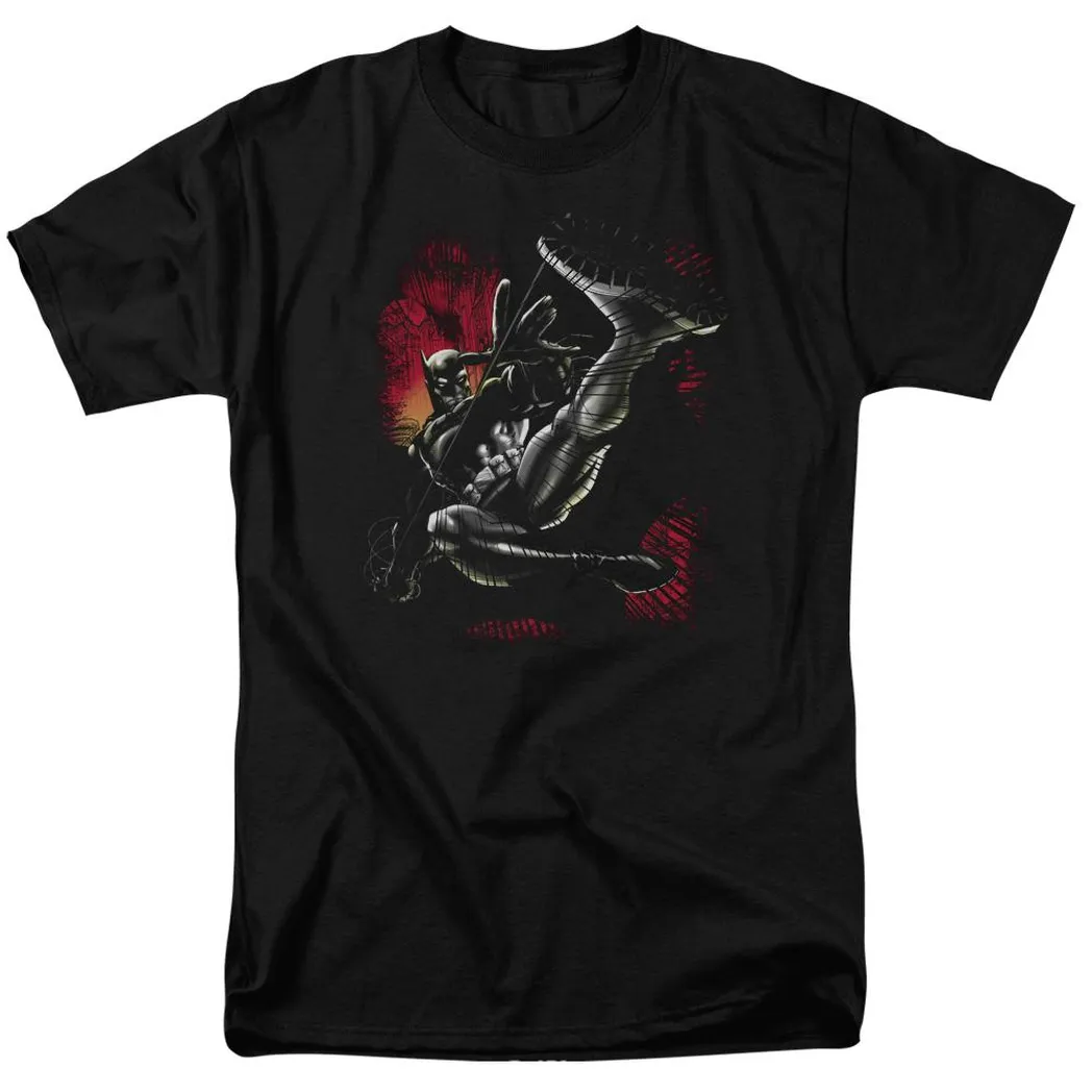 Batman Kick Swing Mens T Shirt Black