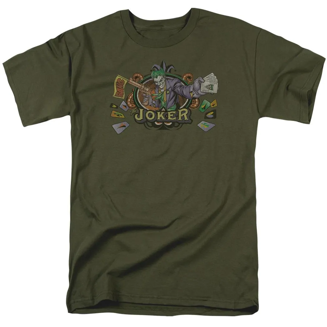 Batman King Of Crazy Mens T Shirt Military Green