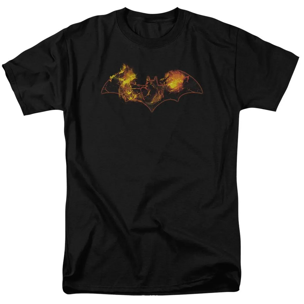 Batman Molten Logo Mens T Shirt Black