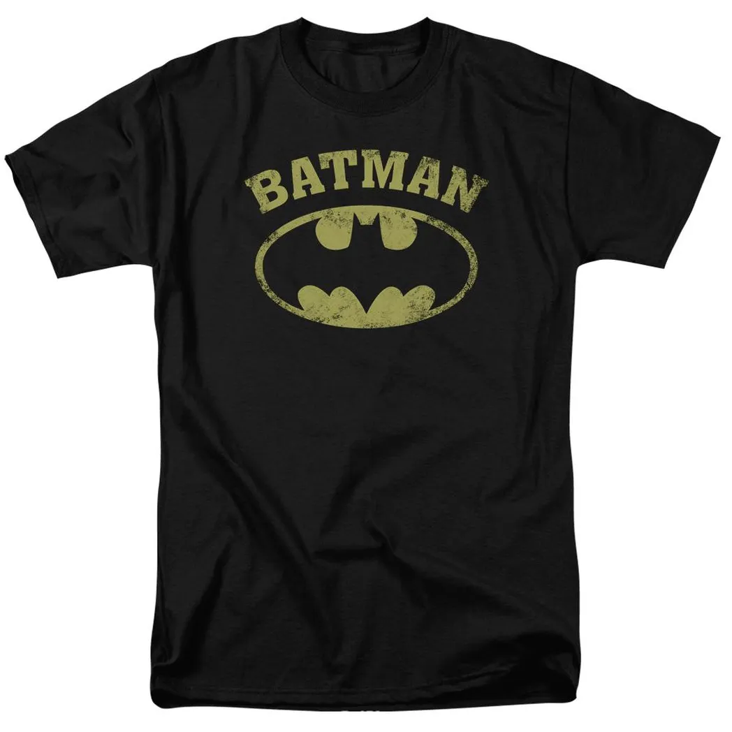 Batman Over Symbol Mens T Shirt Black