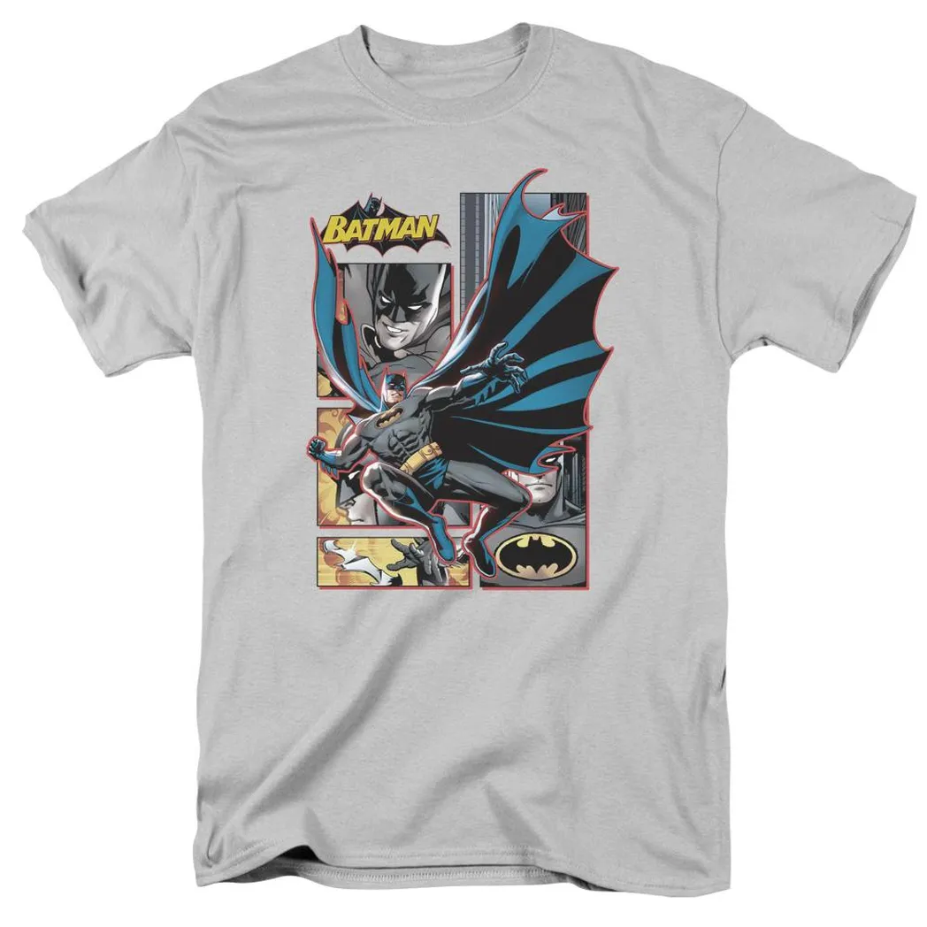 Batman Panels Mens T Shirt Silver