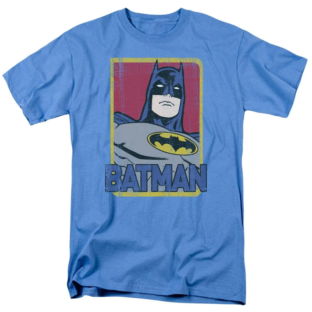 Batman Primary Mens T Shirt Carolina Blue