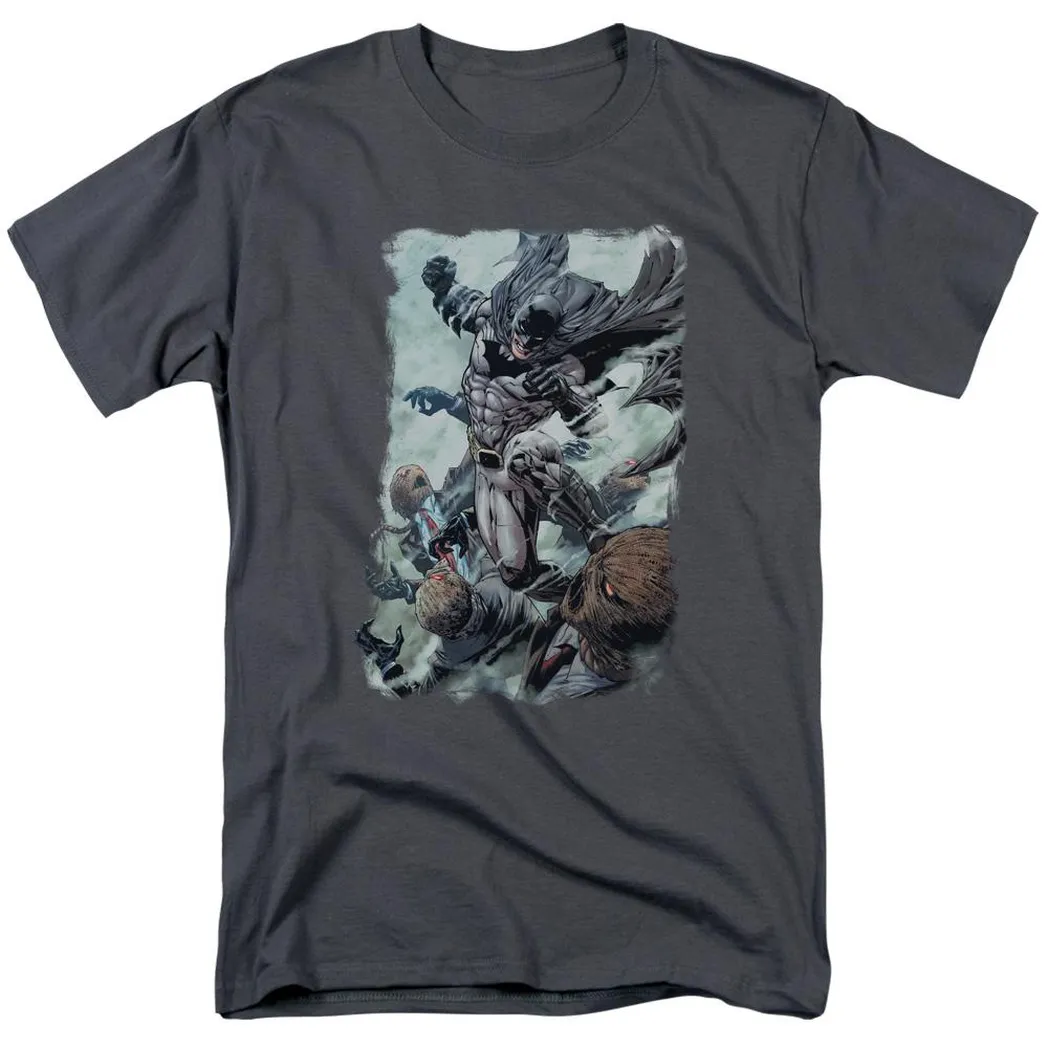 Batman Punch Mens T Shirt Charcoal