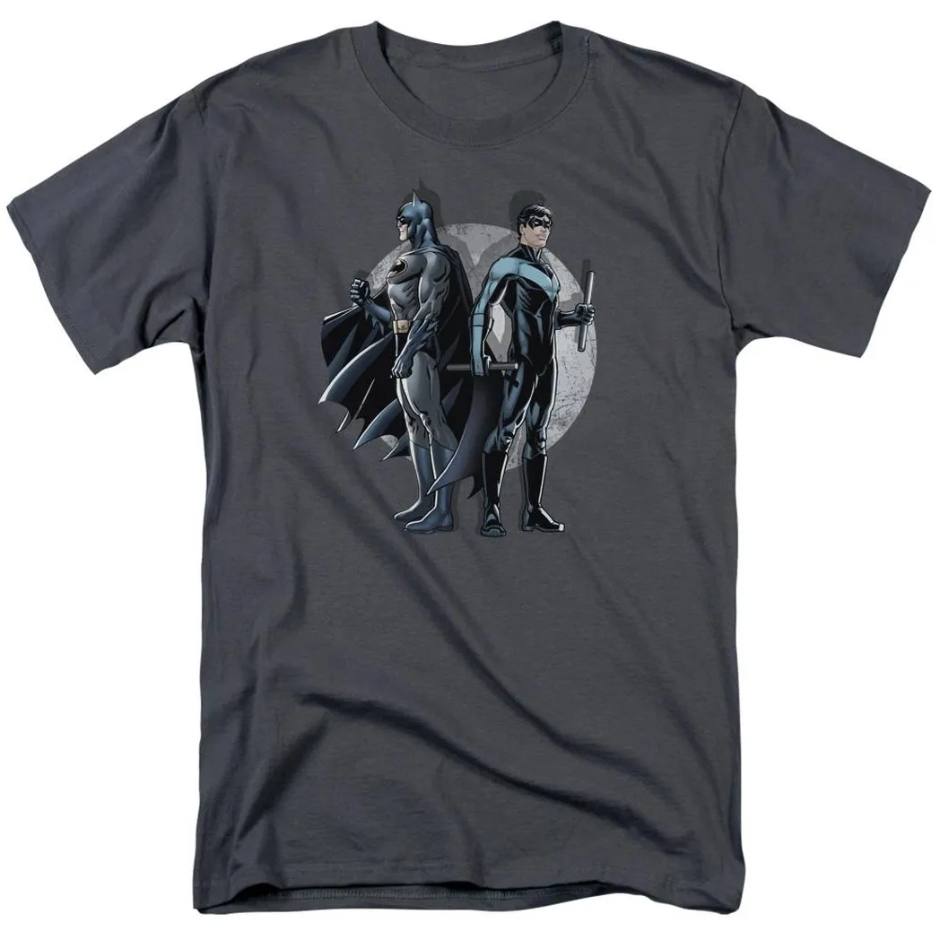 Batman Spotlight Mens T Shirt Charcoal