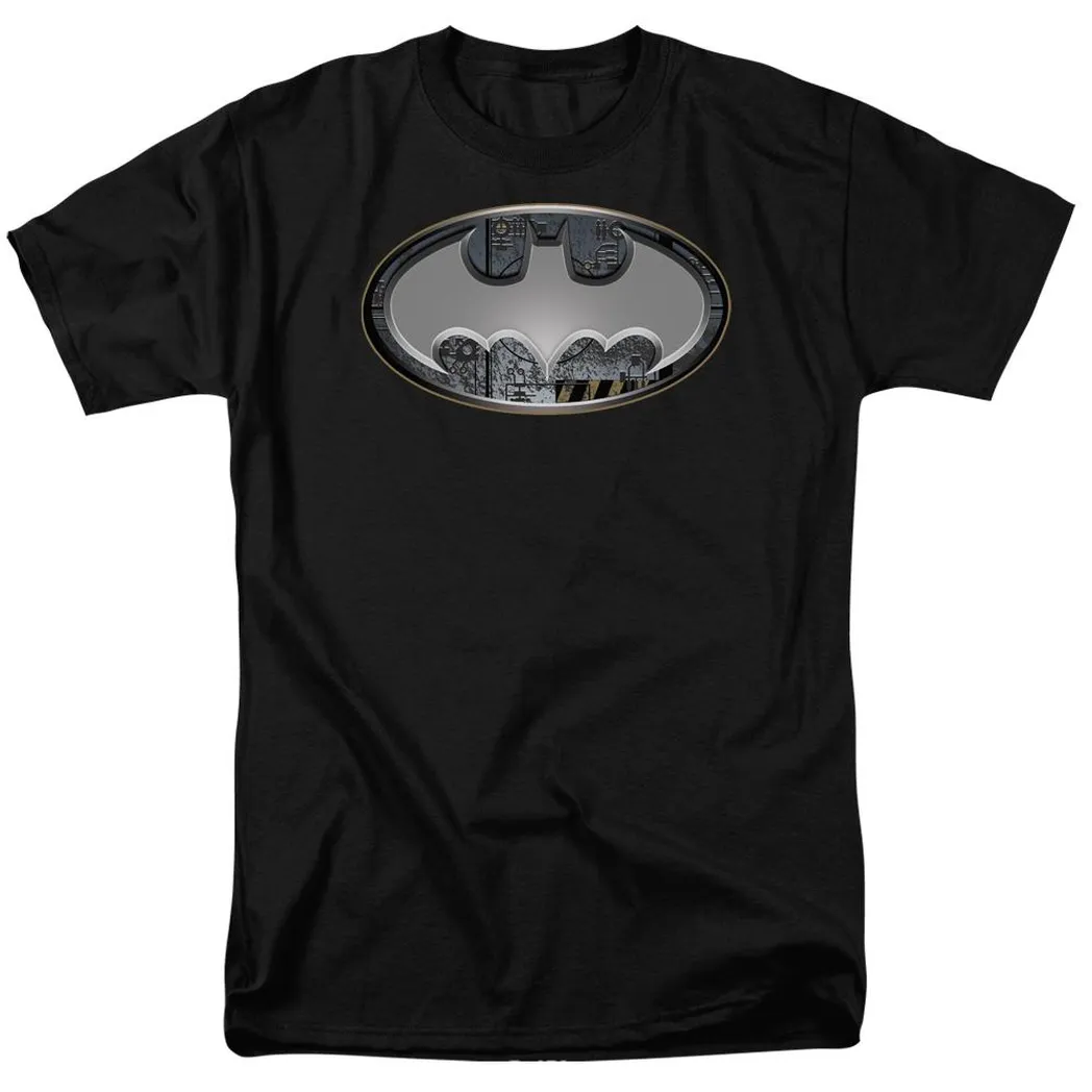 Batman Steel Wall Shield Mens T Shirt Black