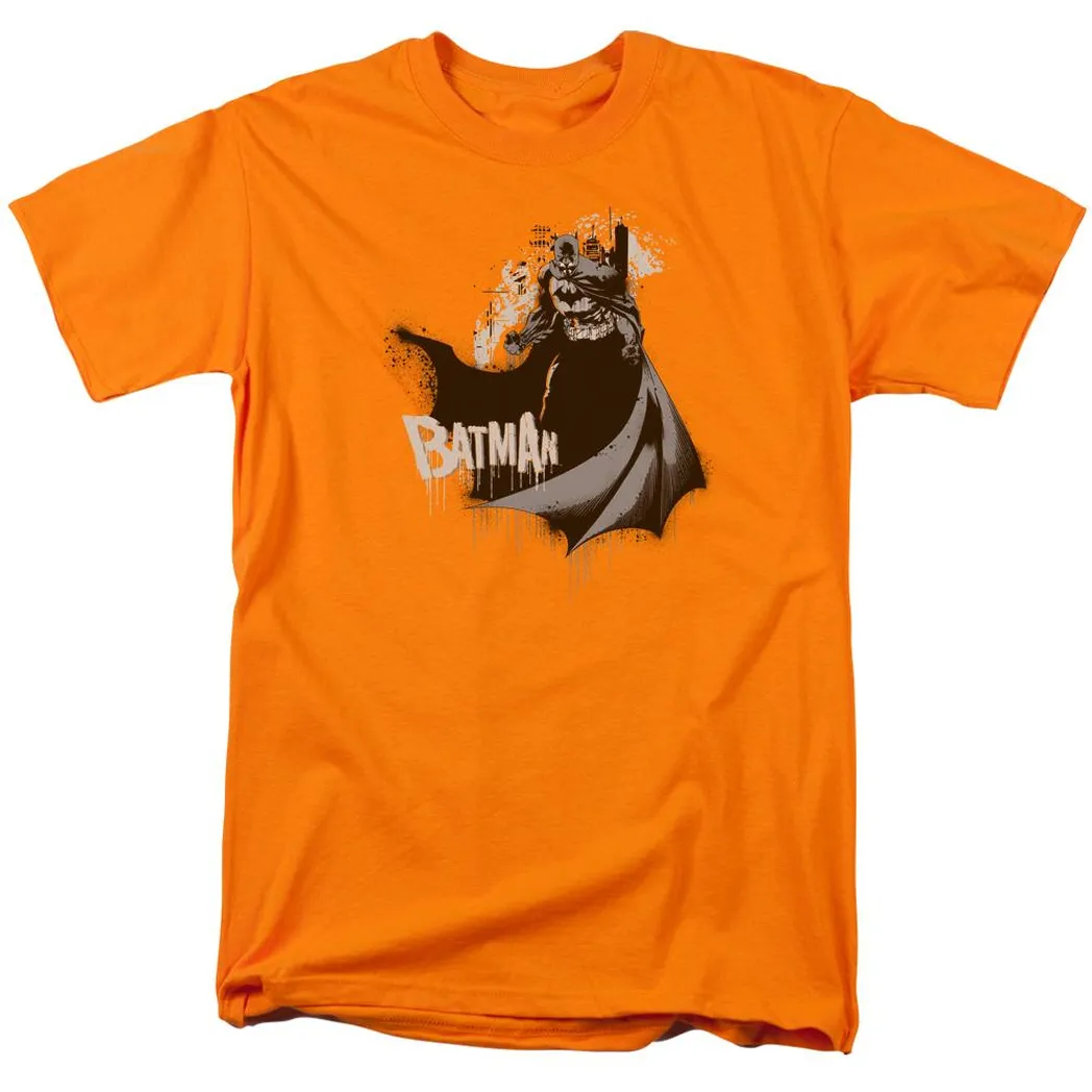 Batman The Drip Knight Mens T Shirt Orange