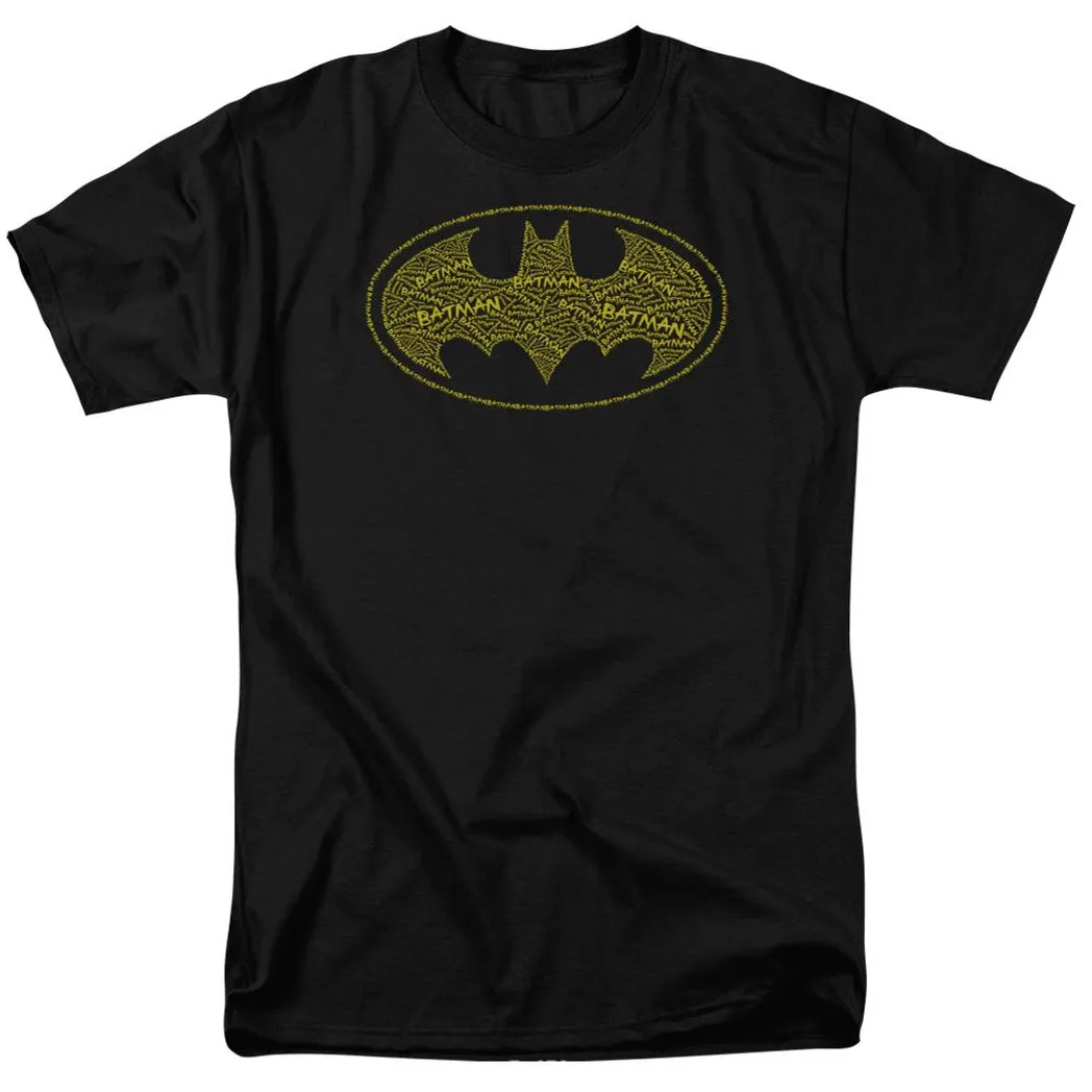 Batman Type Logo Mens T Shirt Black