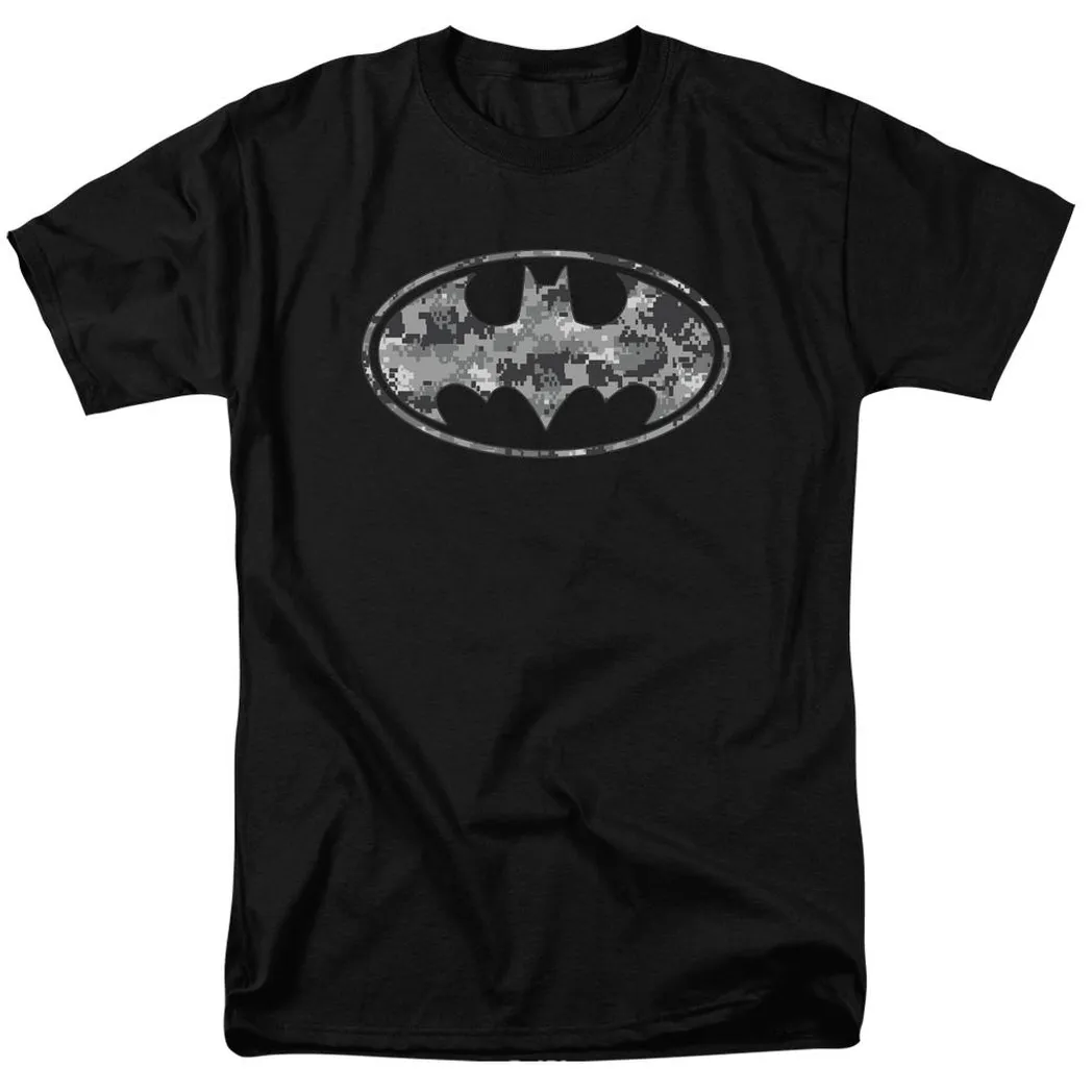 Batman Urban Camo Shield Mens T Shirt Black