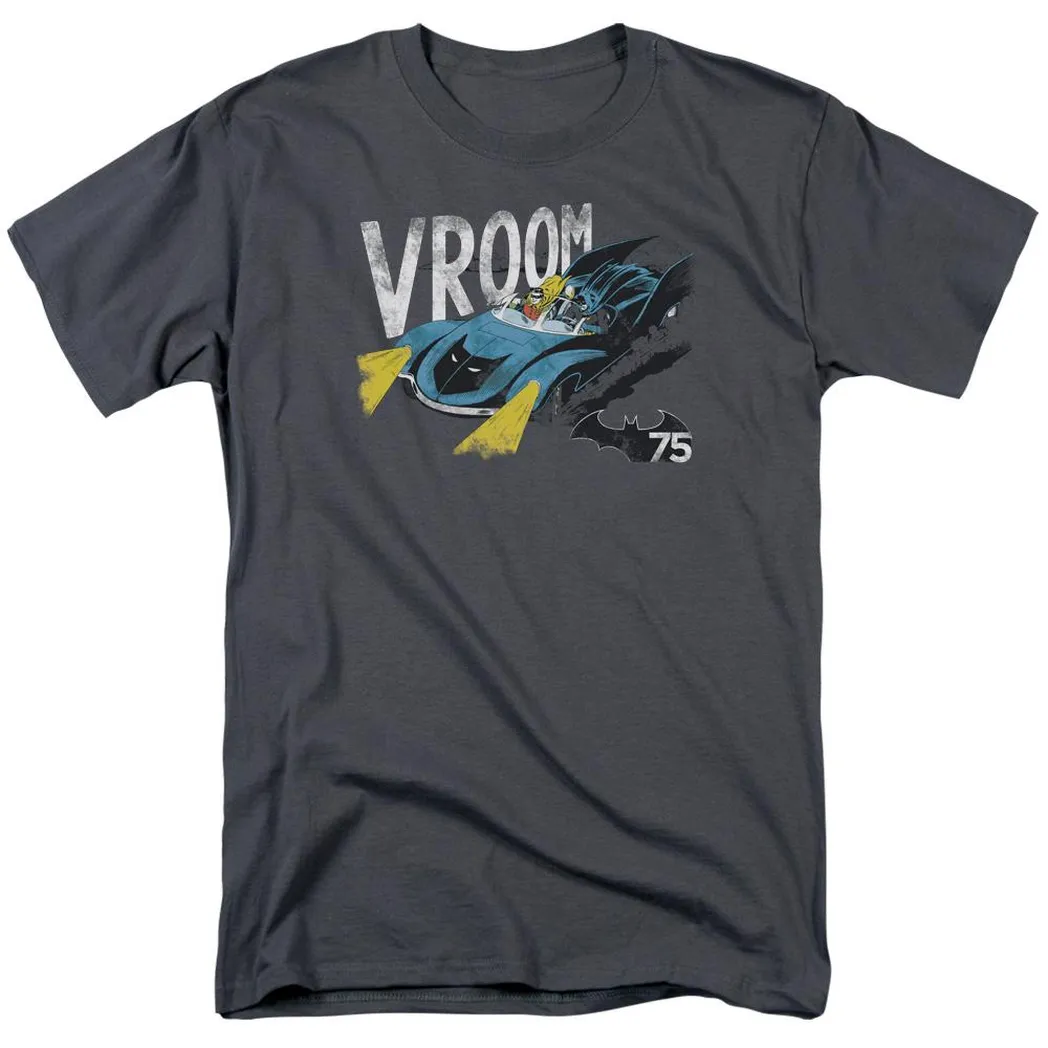 Batman Vroom Mens T Shirt Charcoal