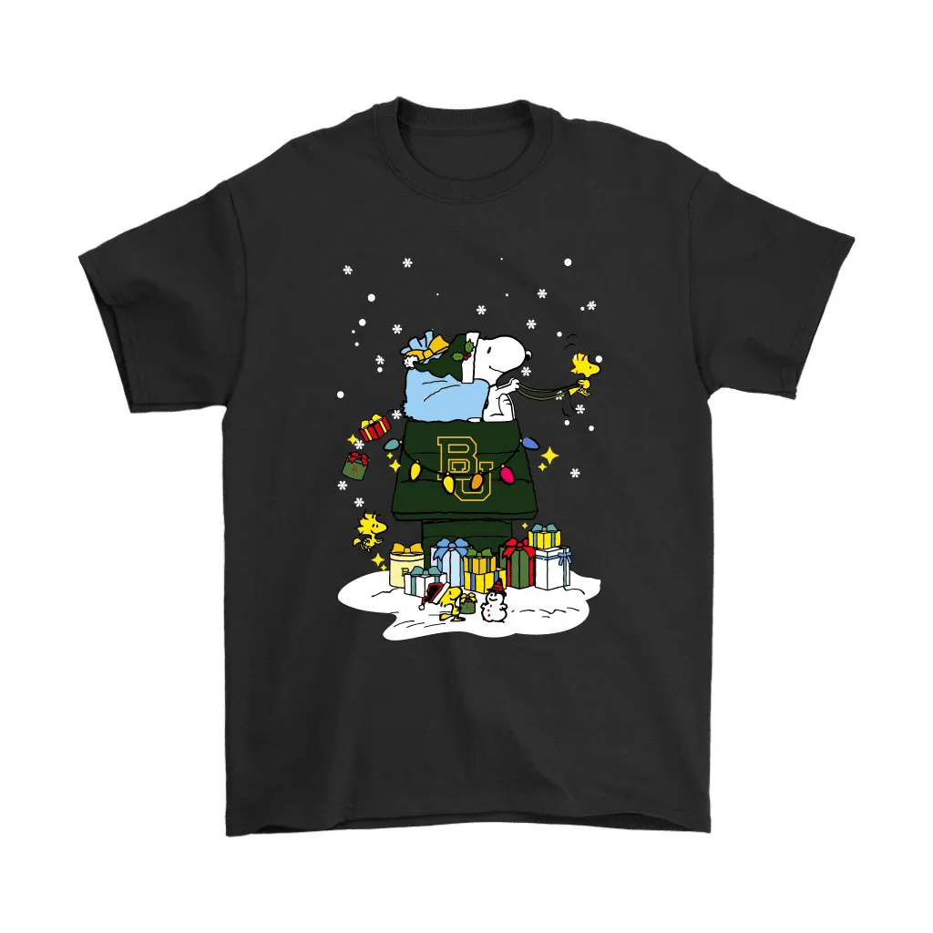 Baylor Bears Santa Snoopy Brings Christmas To Town Unisex T-Shirt, Hoodie, Sweatshirt