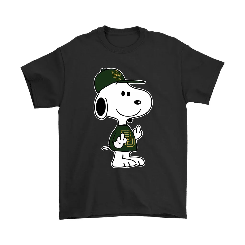 Baylor Bears Snoopy Double Middle Fingers Fck You Ncaa Unisex T-Shirt, Hoodie, Sweatshirt