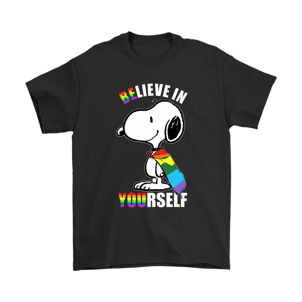 Believe In Yourself Snoopy Lgbt Pride Unisex T-Shirt, Hoodie, Sweatshirt