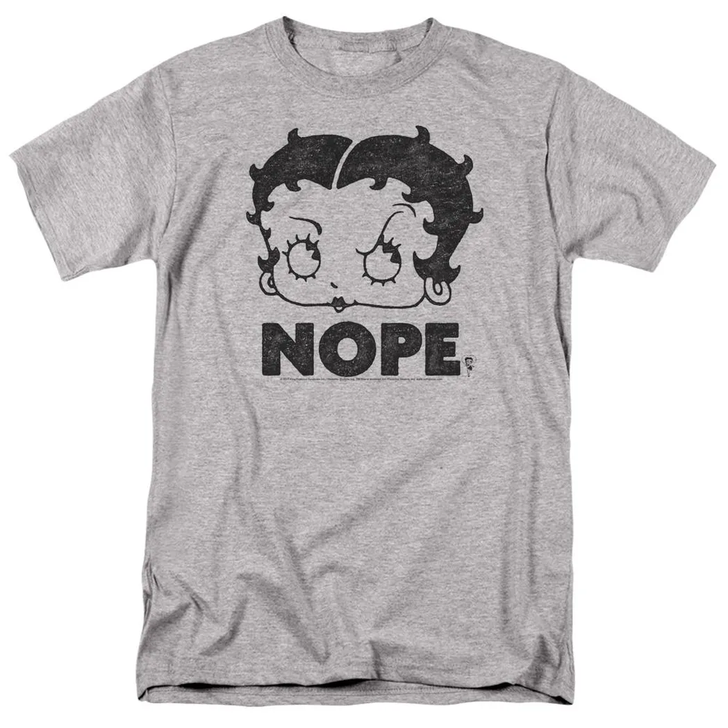 Betty Boop Boop Nope Mens T Shirt Athletic Heather