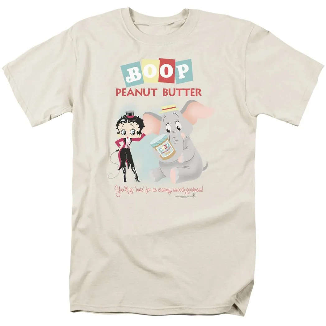 Betty Boop Boop Peanut Butter Mens T Shirt Cream